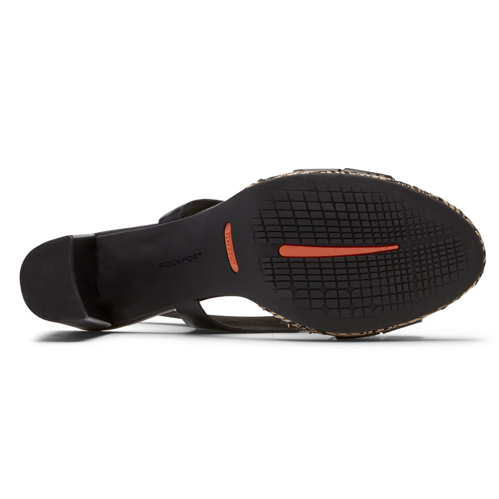 Sapatos De Salto Rockport Mulher Pretas - Total Motion Ivy Cross Slingback - 23510YJKI